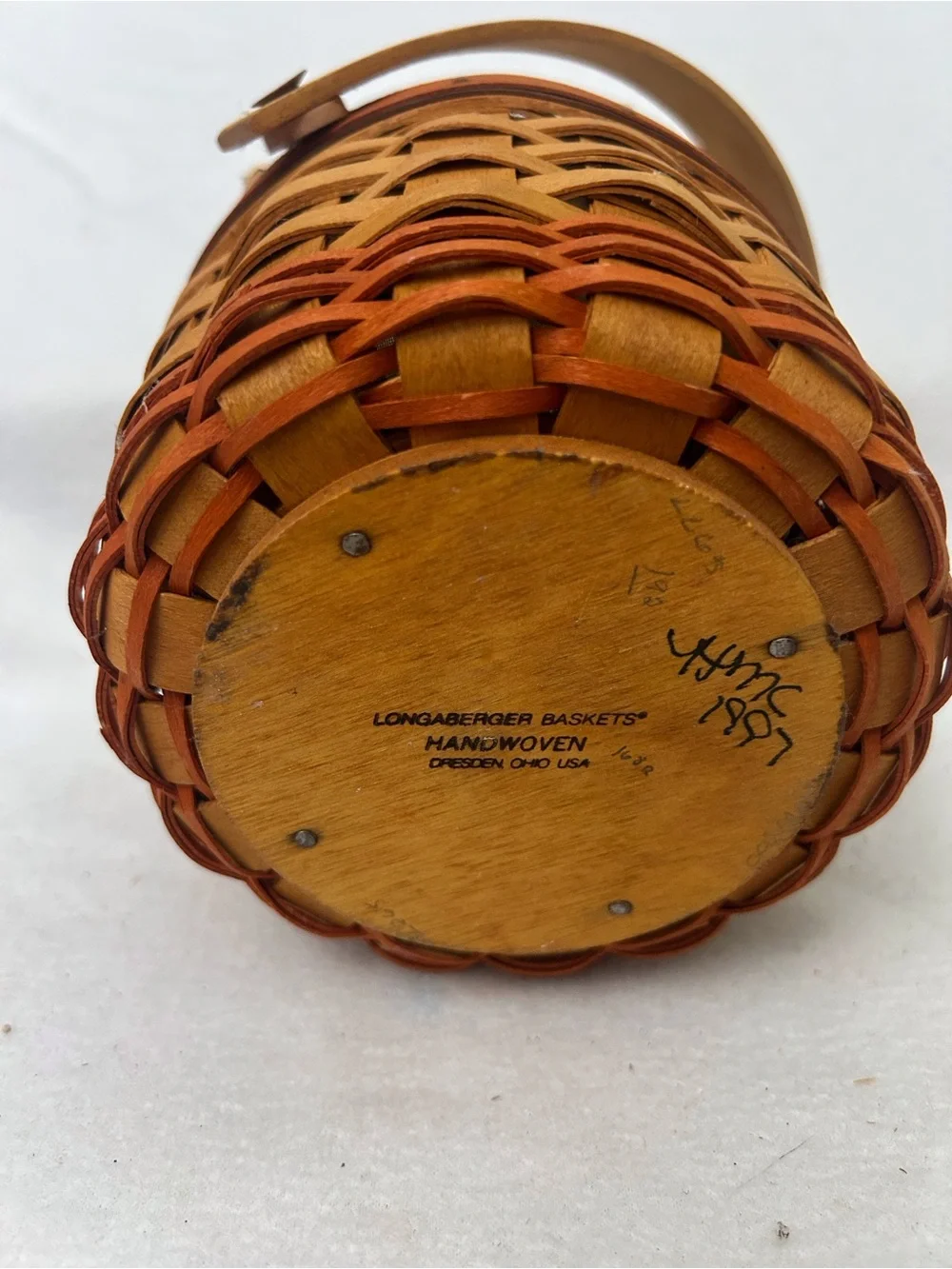 Longaberger 1997 Small Pumpkin Basket with Halloween Liner